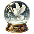 Christmas Snow Globes Fabric Panel 4