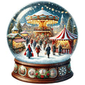 Christmas Snow Globes Fabric Panel 40