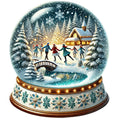 Christmas Snow Globes Fabric Panel 44