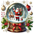 Christmas Snow Globes Fabric Panel 47