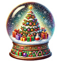 Christmas Snow Globes Fabric Panel 51