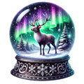 Christmas Snow Globes Fabric Panel 55