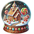 Christmas Snow Globes Fabric Panel 58
