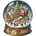 Christmas Snow Globes Fabric Panel 6