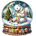 Christmas Snow Globes Fabric Panel 70