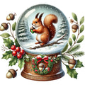 Christmas Snow Globes Fabric Panel 76