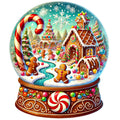 Christmas Snow Globes Fabric Panel 77