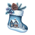 Christmas Stocking Scene Fabric Panel 10