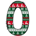 Christmas Sweaters Letter O Fabric Panel