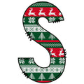 Christmas Sweaters Letter S Fabric Panel