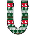 Christmas Sweaters Letter U Fabric Panel