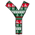 Christmas Sweaters Letter Y Fabric Panel