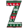 Christmas Sweaters Letter Z Fabric Panel
