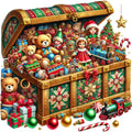Christmas Toys Fabric Panel 19