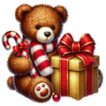 Christmas Toys Fabric Panel 4