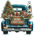 Christmas Trucks Fabric Panel 10