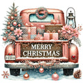 Christmas Trucks Fabric Panel 14