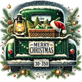 Christmas Trucks Fabric Panel 18