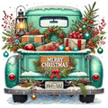 Christmas Trucks Fabric Panel 22