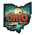 Christmas US States Fabric Panel 16
