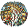 Christmas Villages Fabric Panel 1