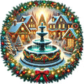 Christmas Villages Fabric Panel 15