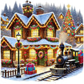 Christmas Villages Fabric Panel 21