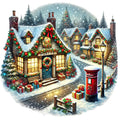 Christmas Villages Fabric Panel 26