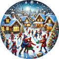 Christmas Villages Fabric Panel 27