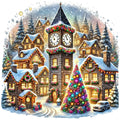 Christmas Villages Fabric Panel 30