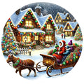 Christmas Villages Fabric Panel 34