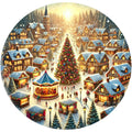 Christmas Villages Fabric Panel 40