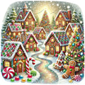 Christmas Villages Fabric Panel 46