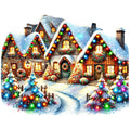 Christmas Villages Fabric Panel 83