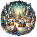 Christmas Villages Fabric Panel 87