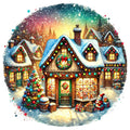 Christmas Villages Fabric Panel 89
