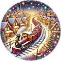 Christmas Villages Fabric Panel 9