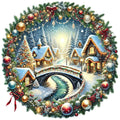 Christmas Villages Fabric Panel 91