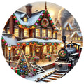 Christmas Villages Fabric Panel 92