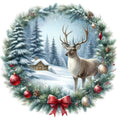 Christmas Winter Scene 19 Fabric Panel