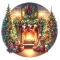 Christmas Winter Scene 26 Fabric Panel