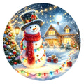 Christmas Winter Scene 5 Fabric Panel