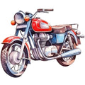Classic Motorcycle Fabric Panel 9