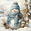 Classic Snowman Fabric Panel 14