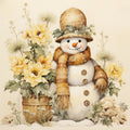 Classic Snowman Fabric Panel 45