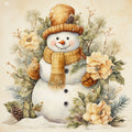 Classic Snowman Fabric Panel 55