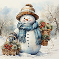 Classic Snowman Fabric Panel 75