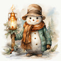 Classic Snowman Fabric Panel 80