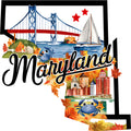 Classic US States Fabric Panel 20