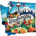 Classic US States Fabric Panel 29